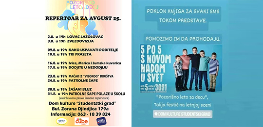 Repertoar AVGUST 2025